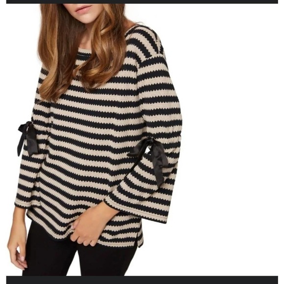 Sanctuary Tierney Stripe Tie-Sleeve Sweatshirt women’s size M - Picture 1 of 8